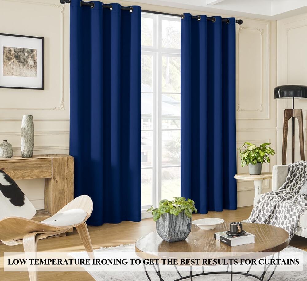100% Blackout Curtains 2 Panels, 52 X 96” each